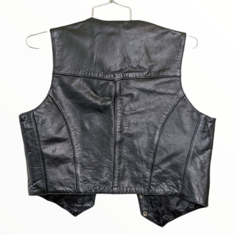 Vintage Z1R Pebbled Leather Moto Vest - Picture 2 of 9